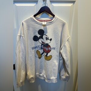 Disney Classic Cream Mickey Mouse Sweatshirt XXL
